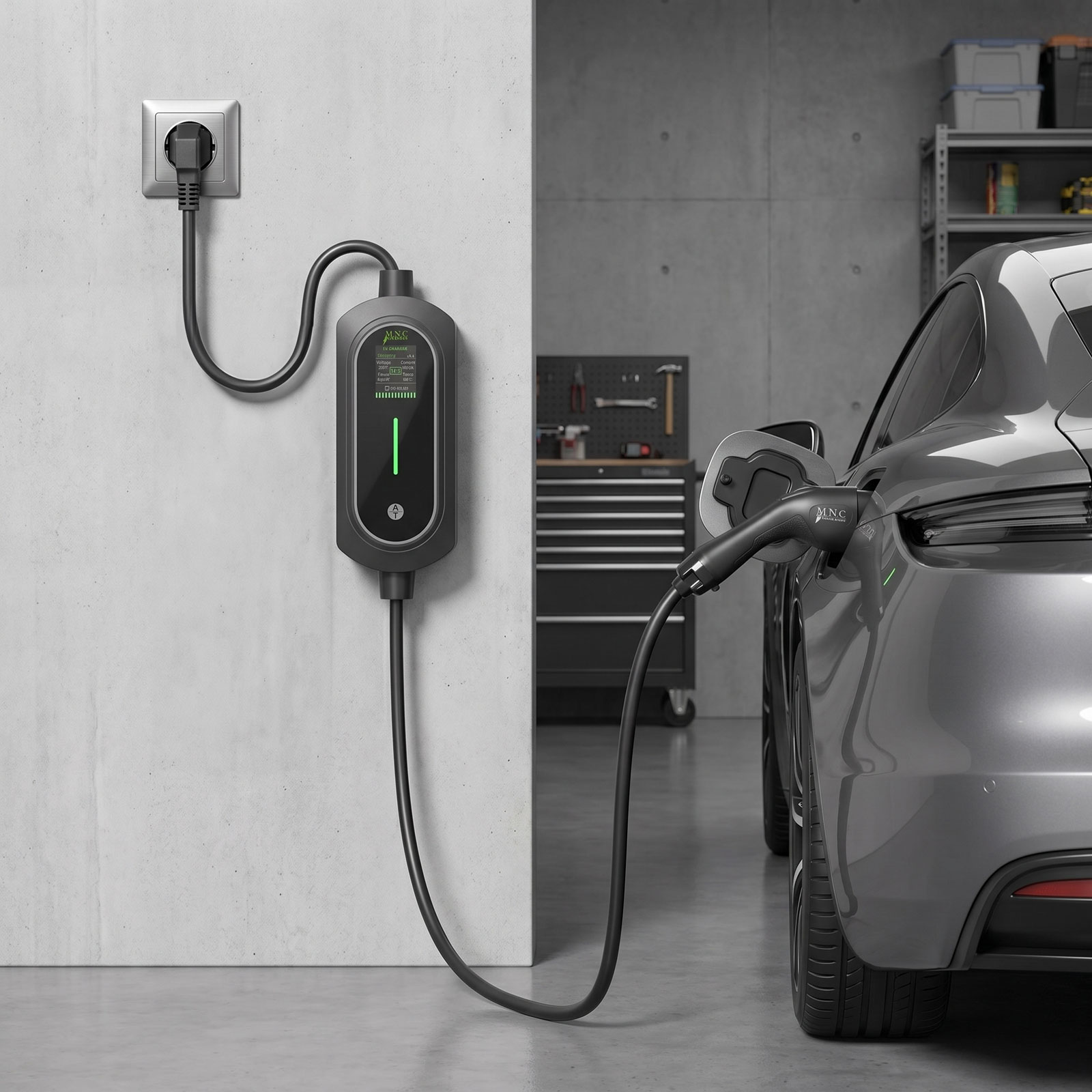 Polnilna postaja za električno vozilo z vrečko – EVSE Type2 – 5 m – max. 3,5 kW – 1 × 16 A – 110–240 V AC – slika 2